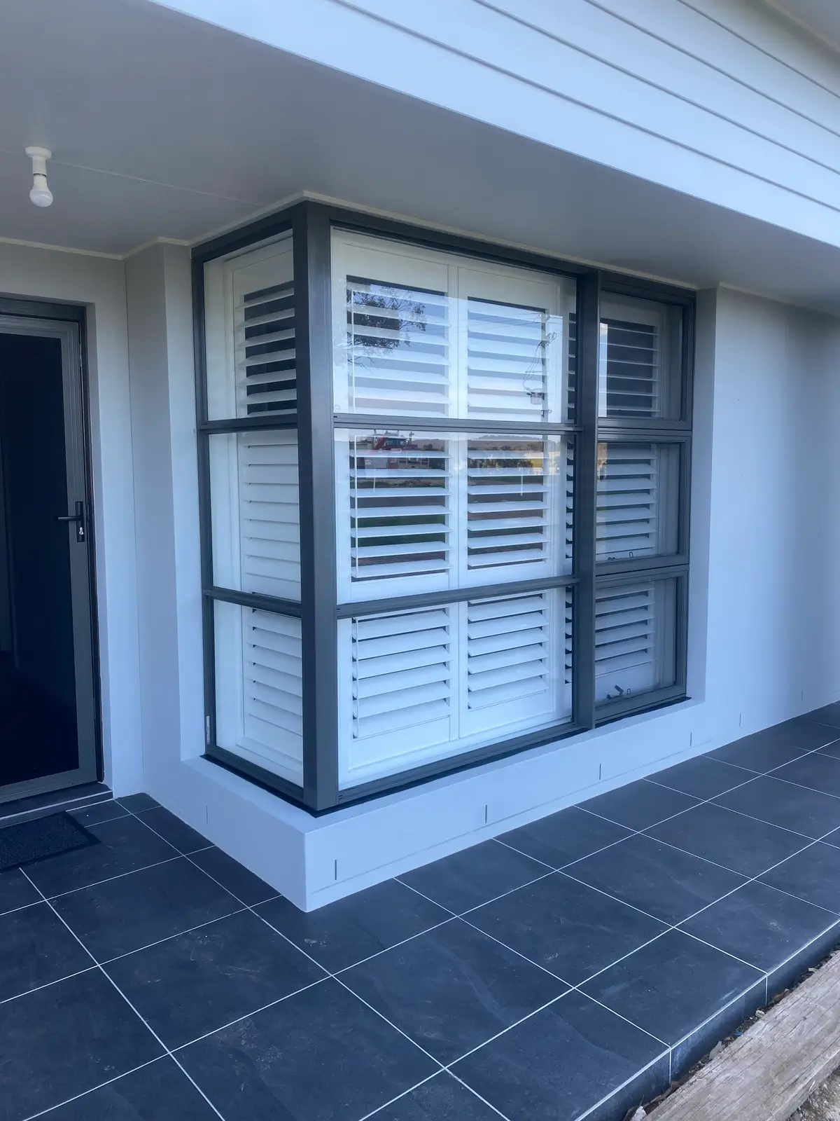 SewWhat Plantation Shutters Corner Window Shutter 12